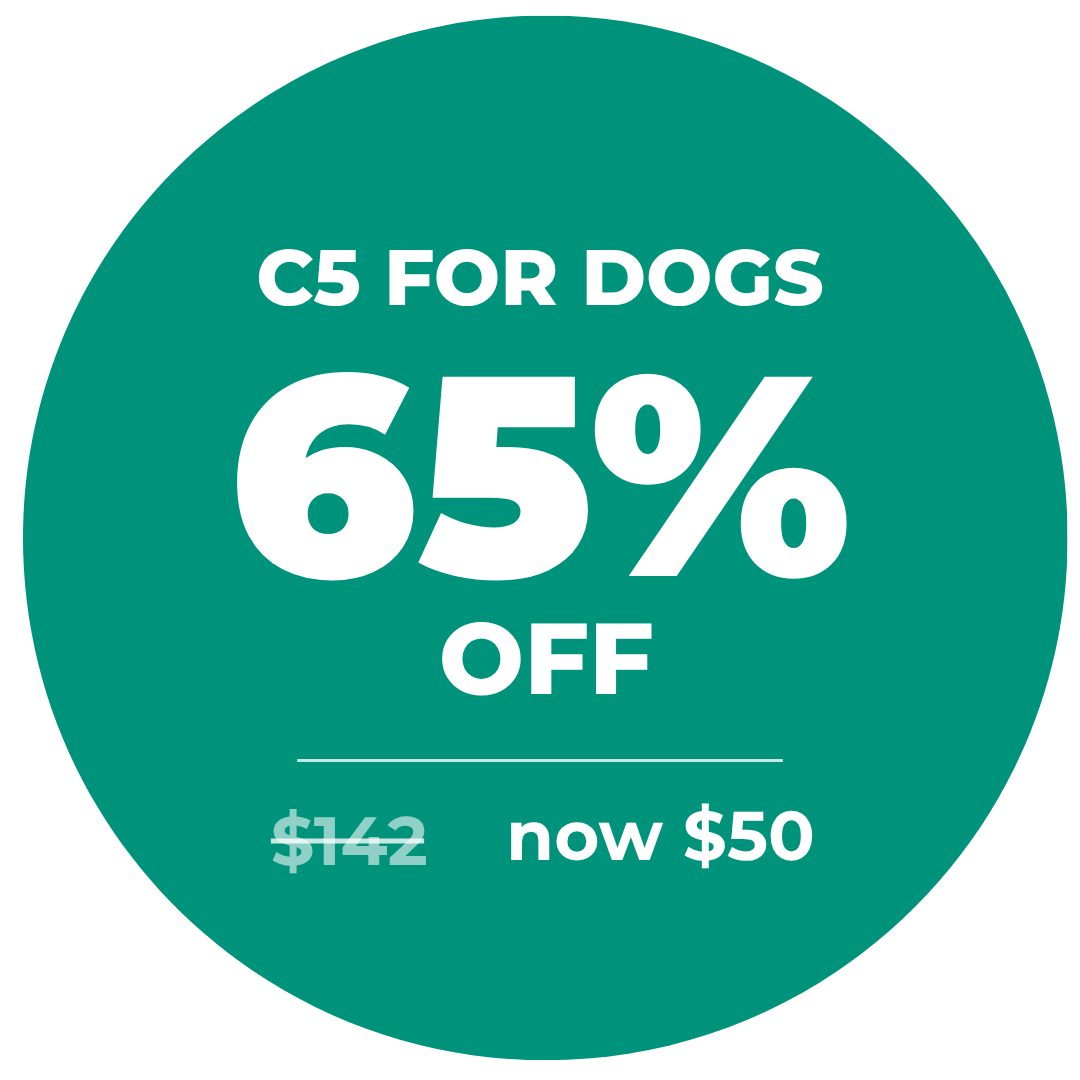 c5 for dogs 65% off was $142 now $50